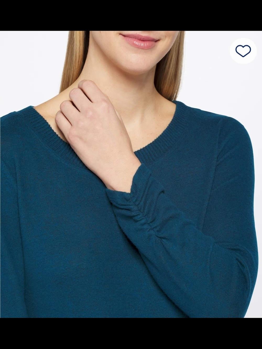 Women's  Long Sleeve Lightweight Sweater in Teal